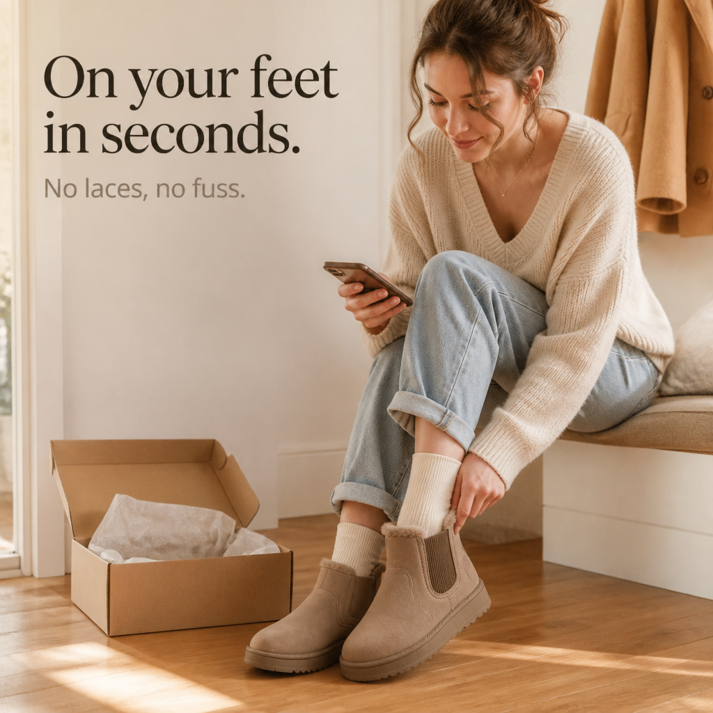 Cozywalk – Vinter Skor Slip-On med foder