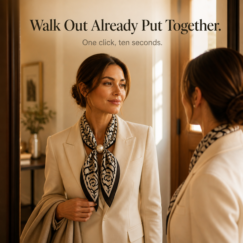 Pearluxe – Stängning för szalika z imitacją pereł