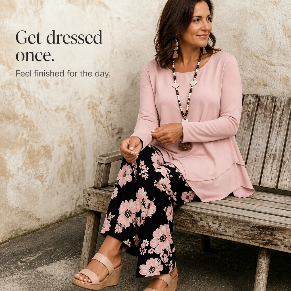 Wearbella – Dwuwarstwowy Lös Top i Blommig Set z Vida ben
