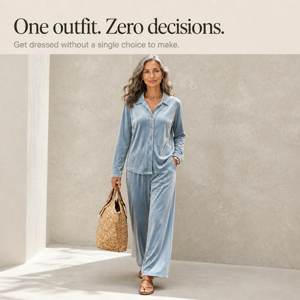 Wearbella – Welurowy Set Lounge w Szerokich Nogawkach