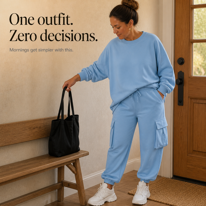 Wearbella – Set topu z okrągłym urringning i byxor cargo
