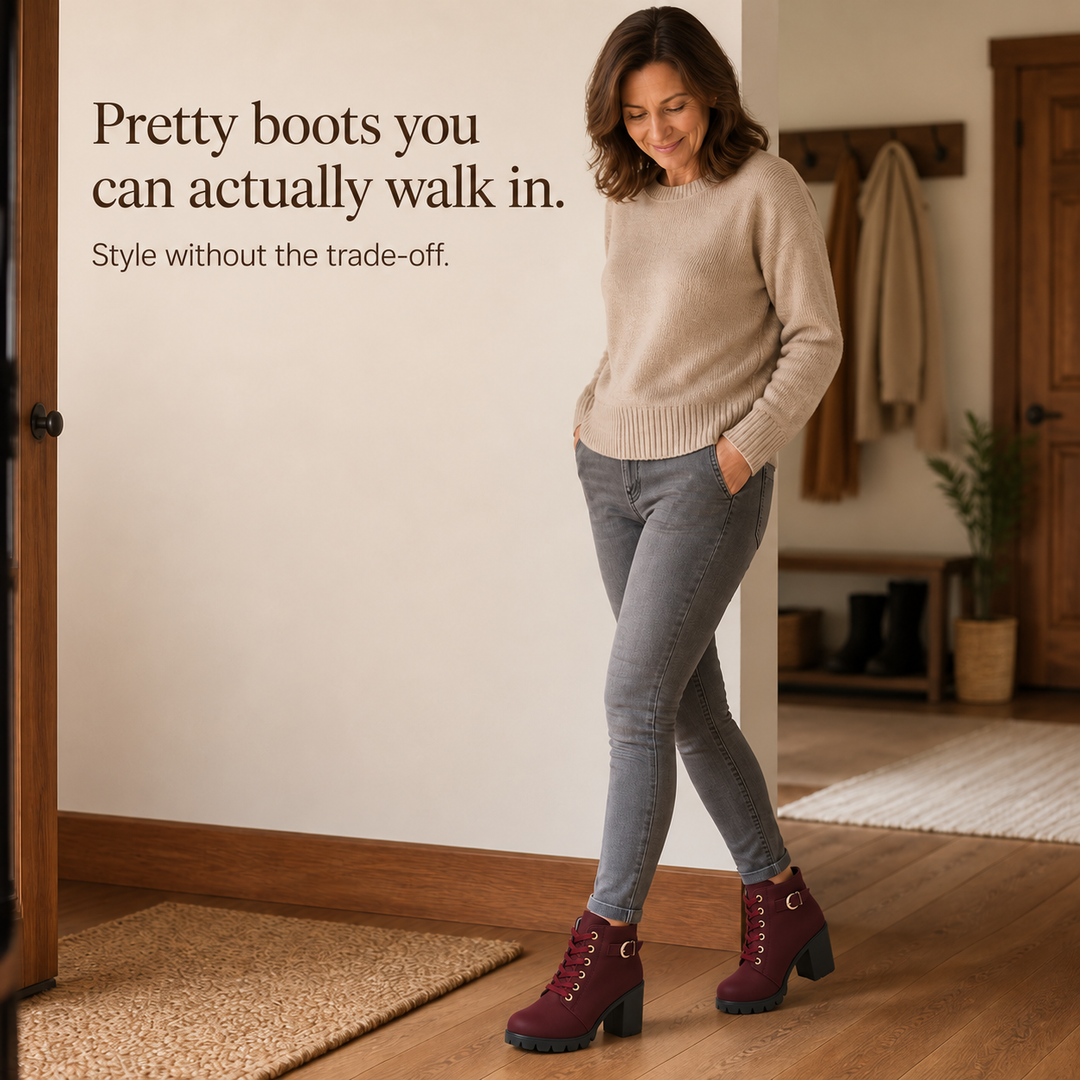 Buckle &amp; Bold – Boots med klack z wiązaniem