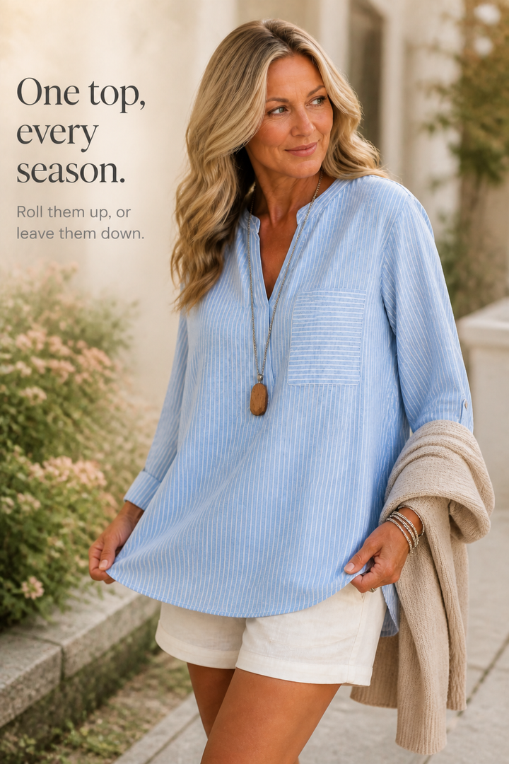 Wearbella – Asymetryczna blus z urringning w v-ringning i band