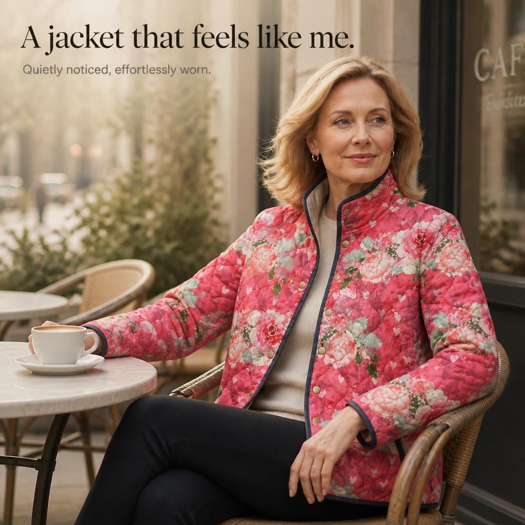 Wearbella – Kurtka Puchowa z Kwiatowym Wzorem
