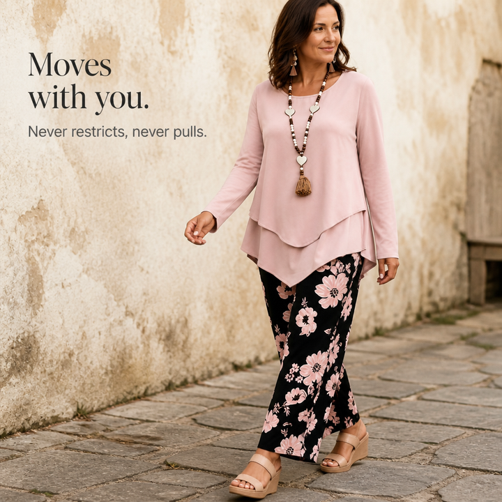 Wearbella – Dwuwarstwowy Lös Top i Blommig Set z Vida ben