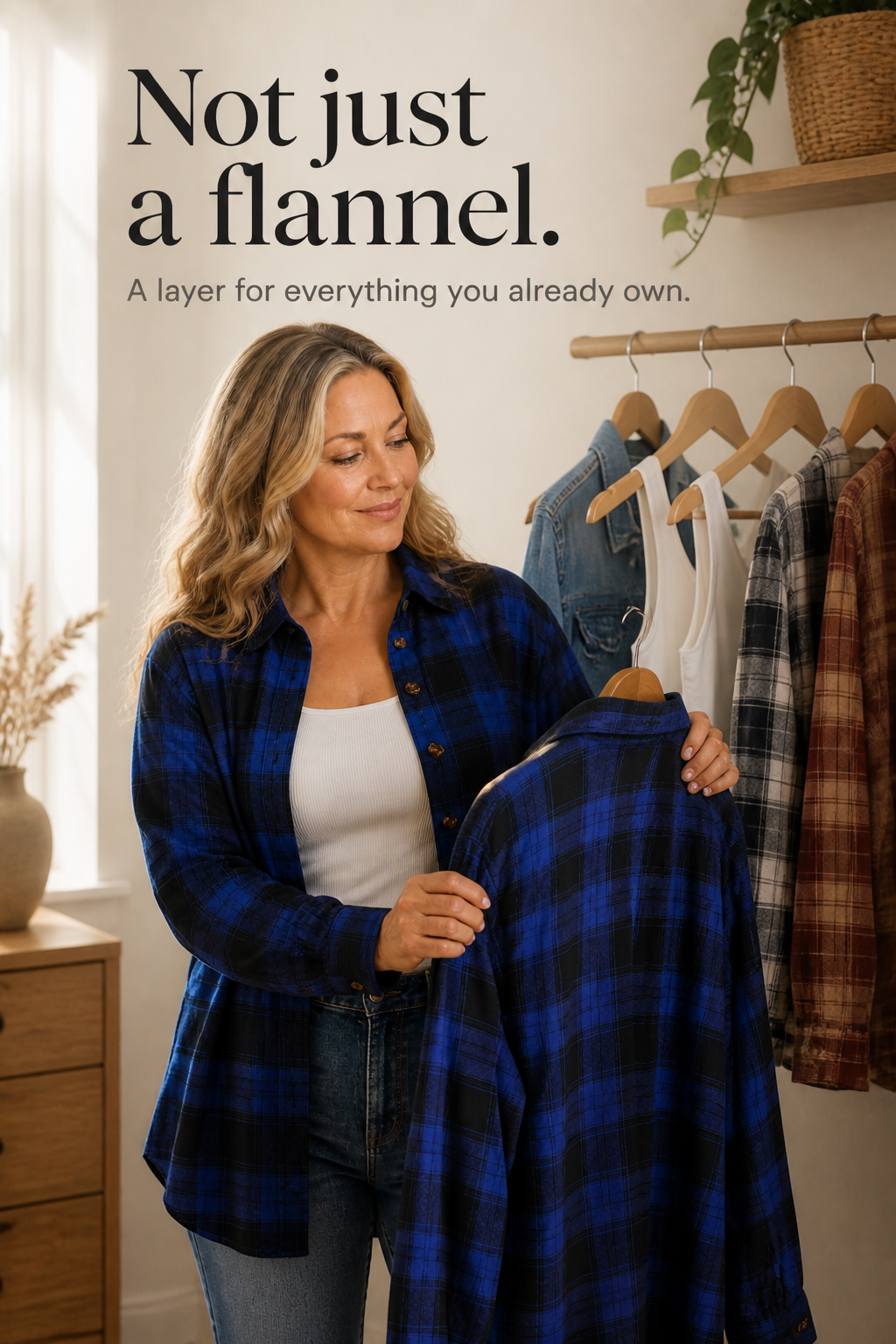 Overshirt &amp; Vad – OverStorlekd Skjorta Flanelowa w Kratę Buffalo