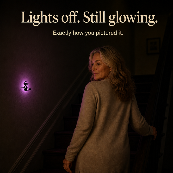Glowmery – Podświetlana Naklejka på Vägg i form av Sylwetki på Halloween