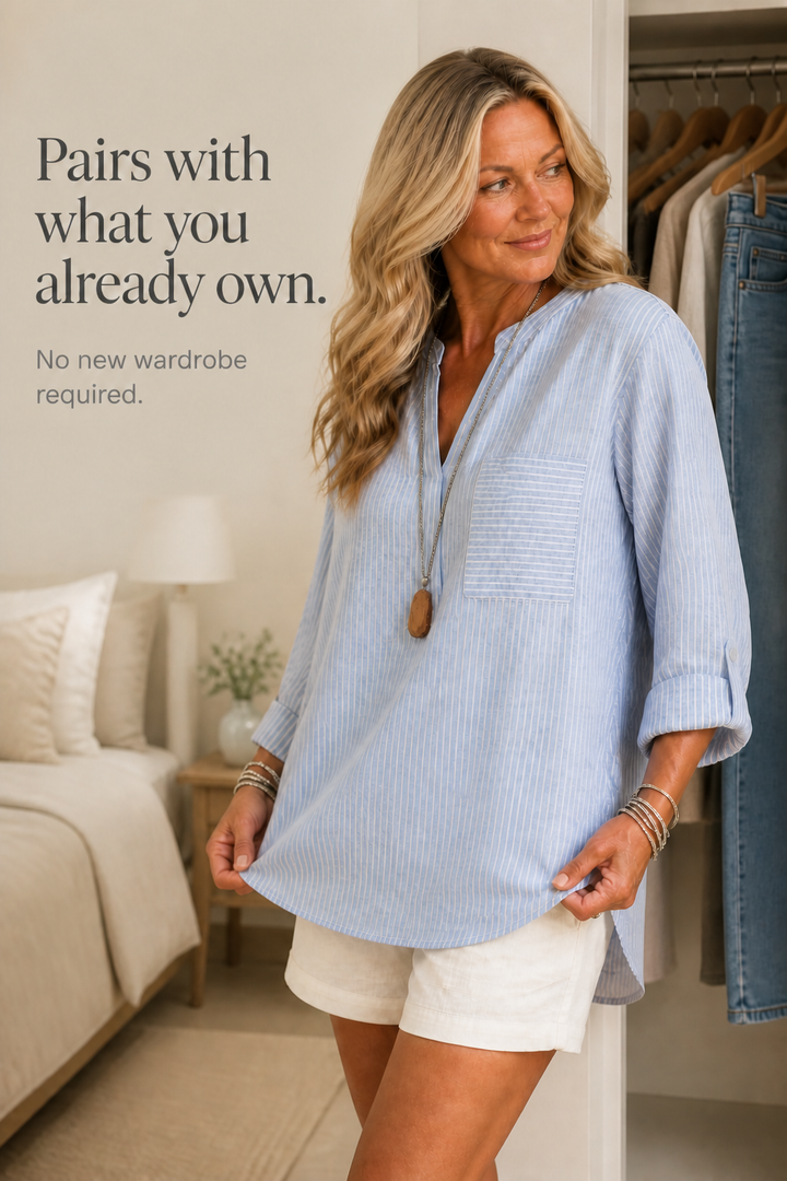 Wearbella – Asymetryczna blus z urringning w v-ringning i band