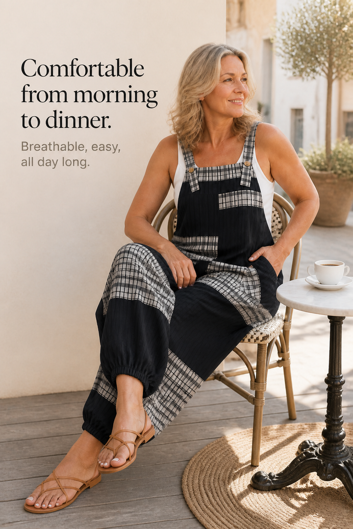 Wearbella – Kombinezon z patchworkowym krojem haremowym