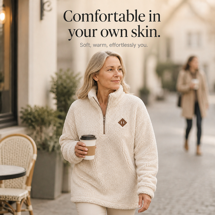 Wrapzo – OverStorlekd Half-Zip Fleece Pullover