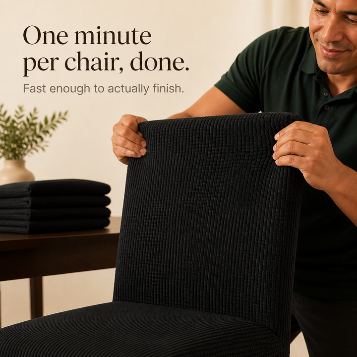 Chairloom – Stretchig överdrag på krzesło jadalniane
