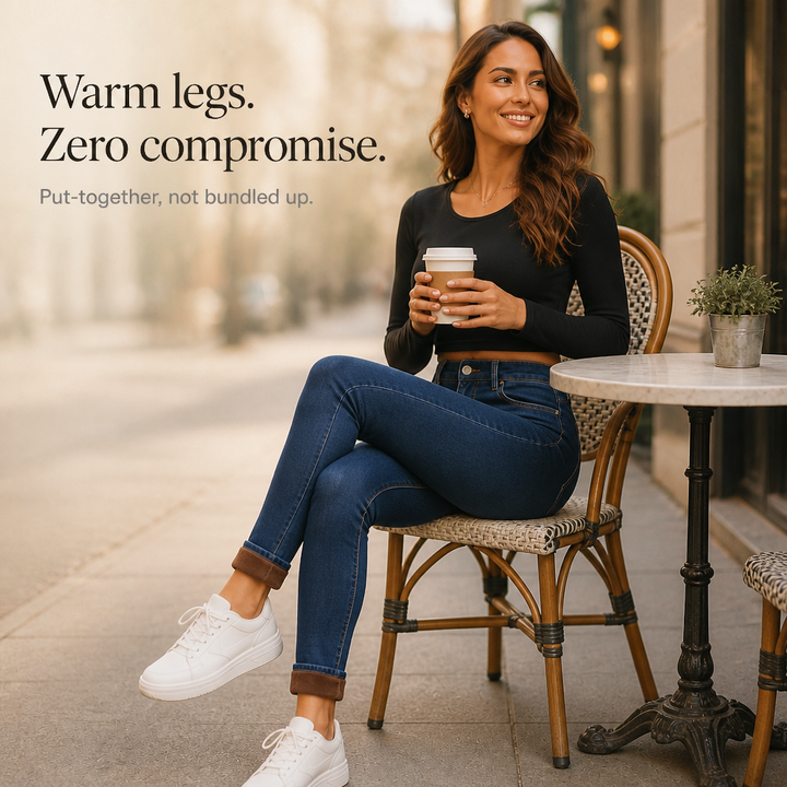 Thermabelle – Jeans skinny z pluszowym finish