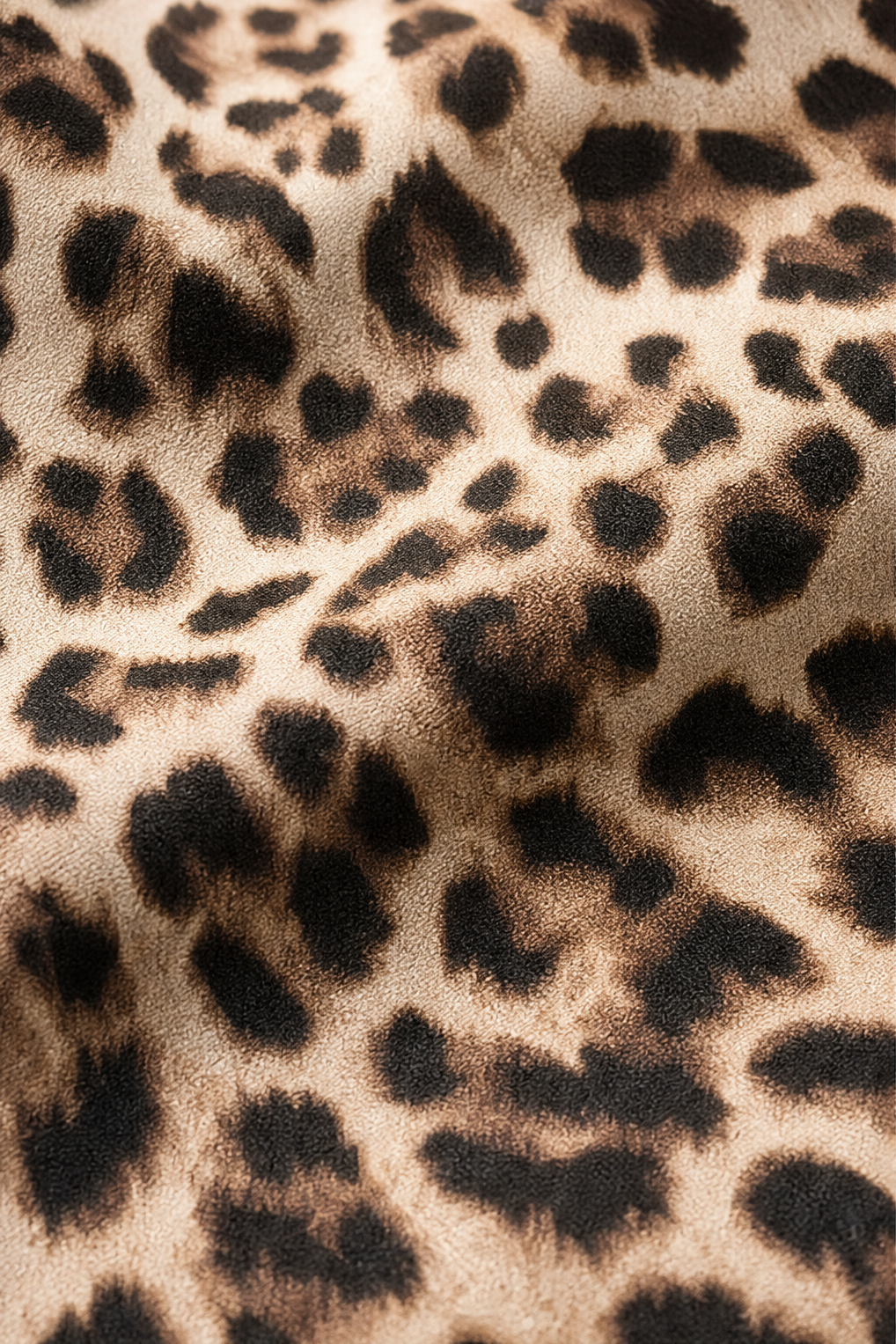 Leocara – Klänning maxi w leopardmönster z guzikiem framtill
