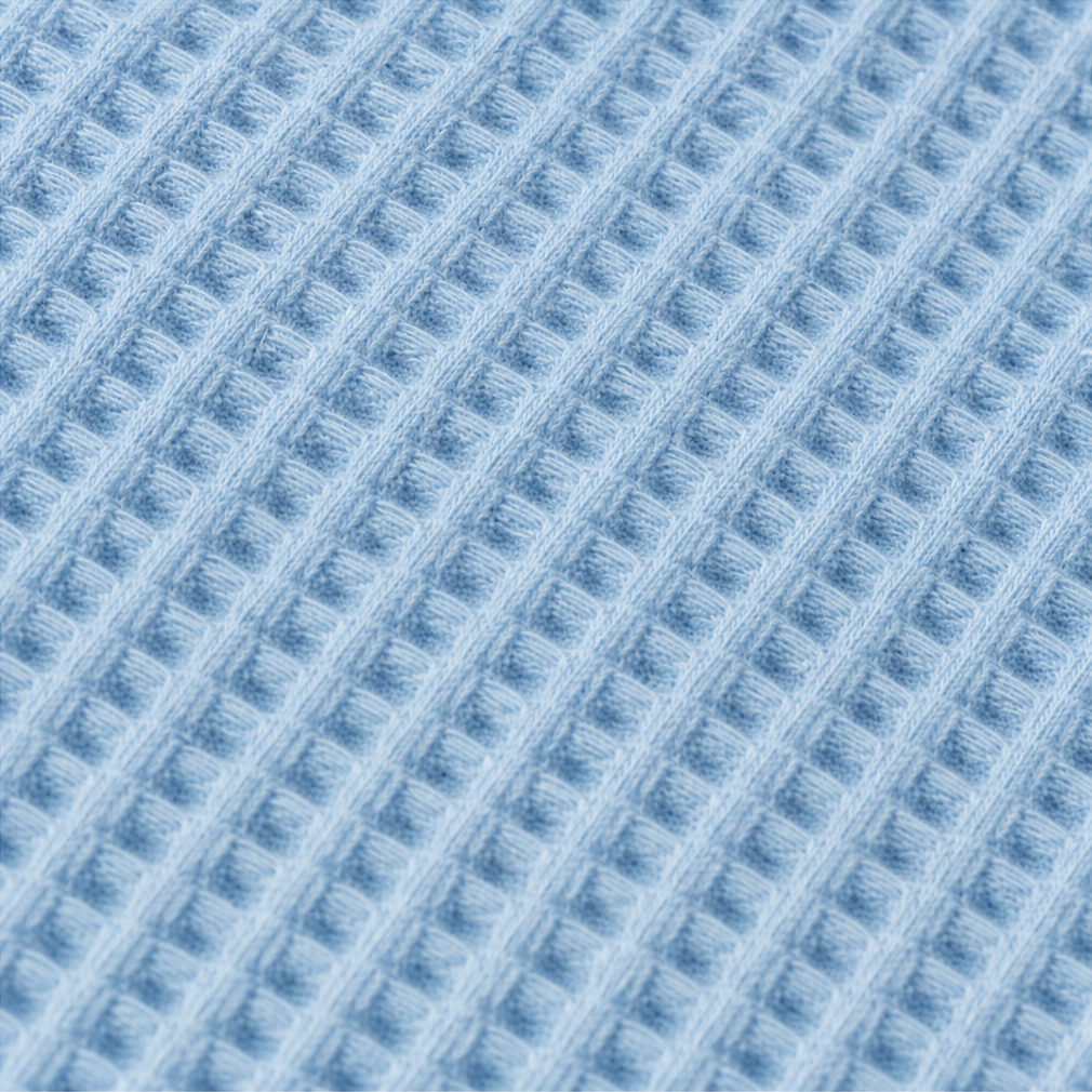 Waffield – Blus polo z dzianiny waffle z otwartym kołnierzem