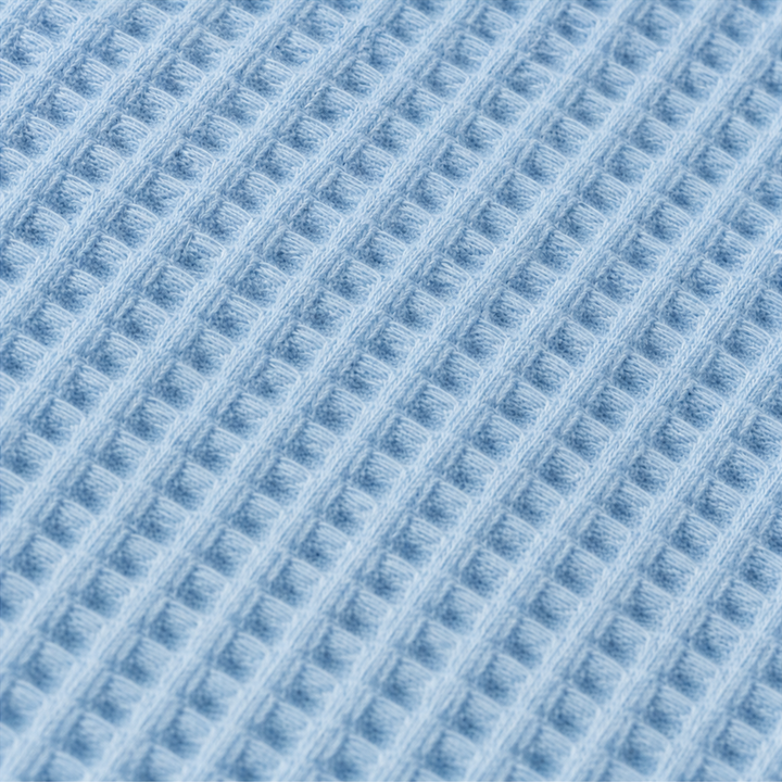 Waffield – Blus polo z dzianiny waffle z otwartym kołnierzem