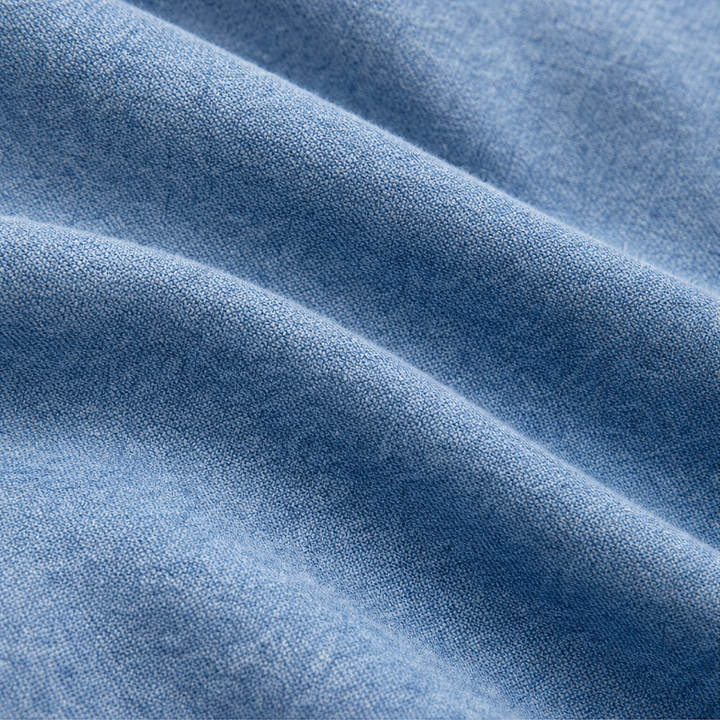 Ruffledenim – Kofta z finish falbaną w stilu dżinsowym, otwarty framtill