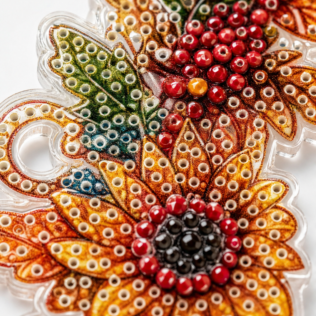 Glimmerwreath – Set för malowania diamentowego z dynią i kwiatami