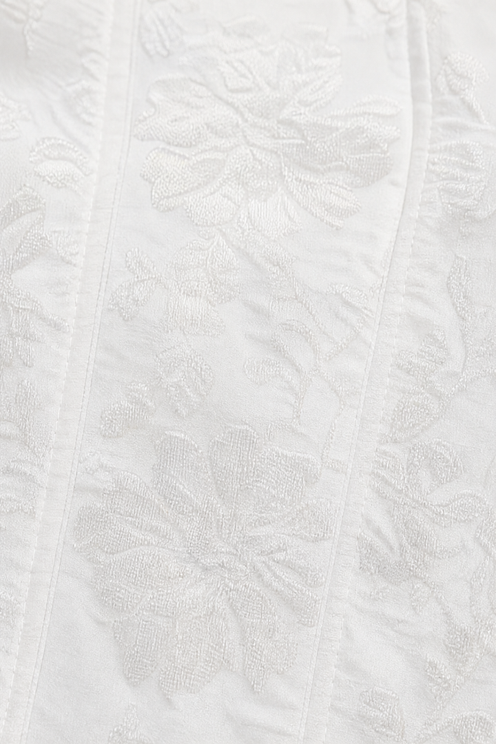 Corsetta – Blommig Top Spets z Odkrytymi Ramionami