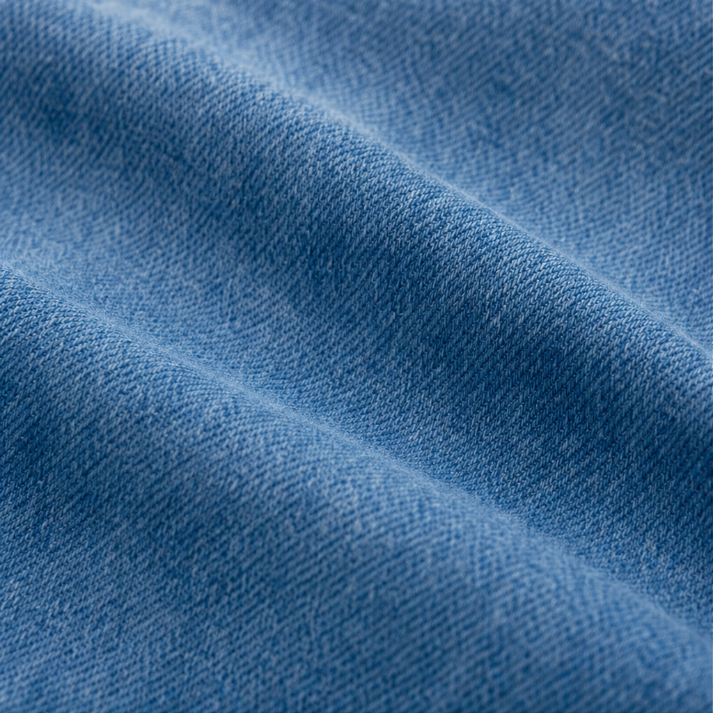 Denimelle – Tunika z denimu z mjuk praniem i ręKaffemi typu batwing