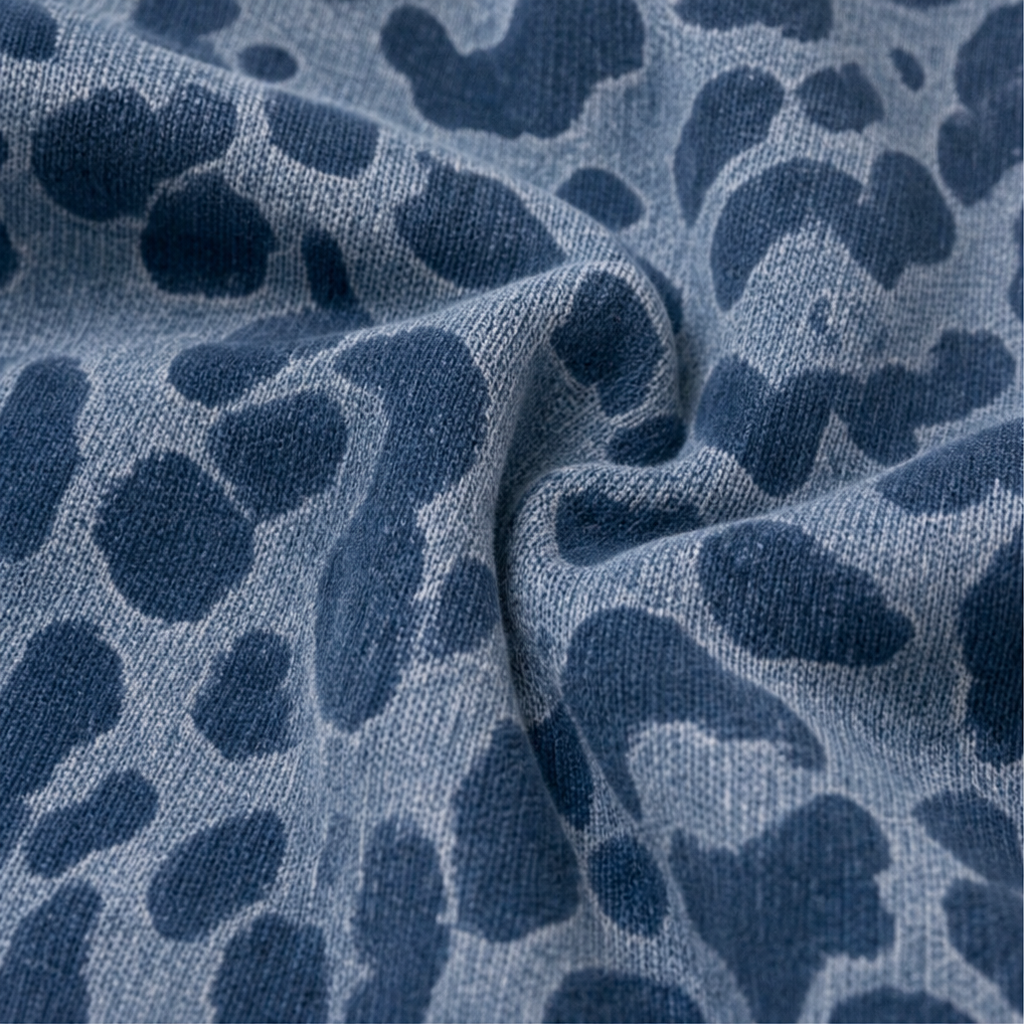 Wearluxe – Tröja z kapturem z nadrukiem w leopardmönster