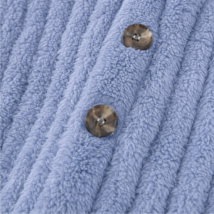 Wearbella – Kofta z kapturem i knappar, tjock splot