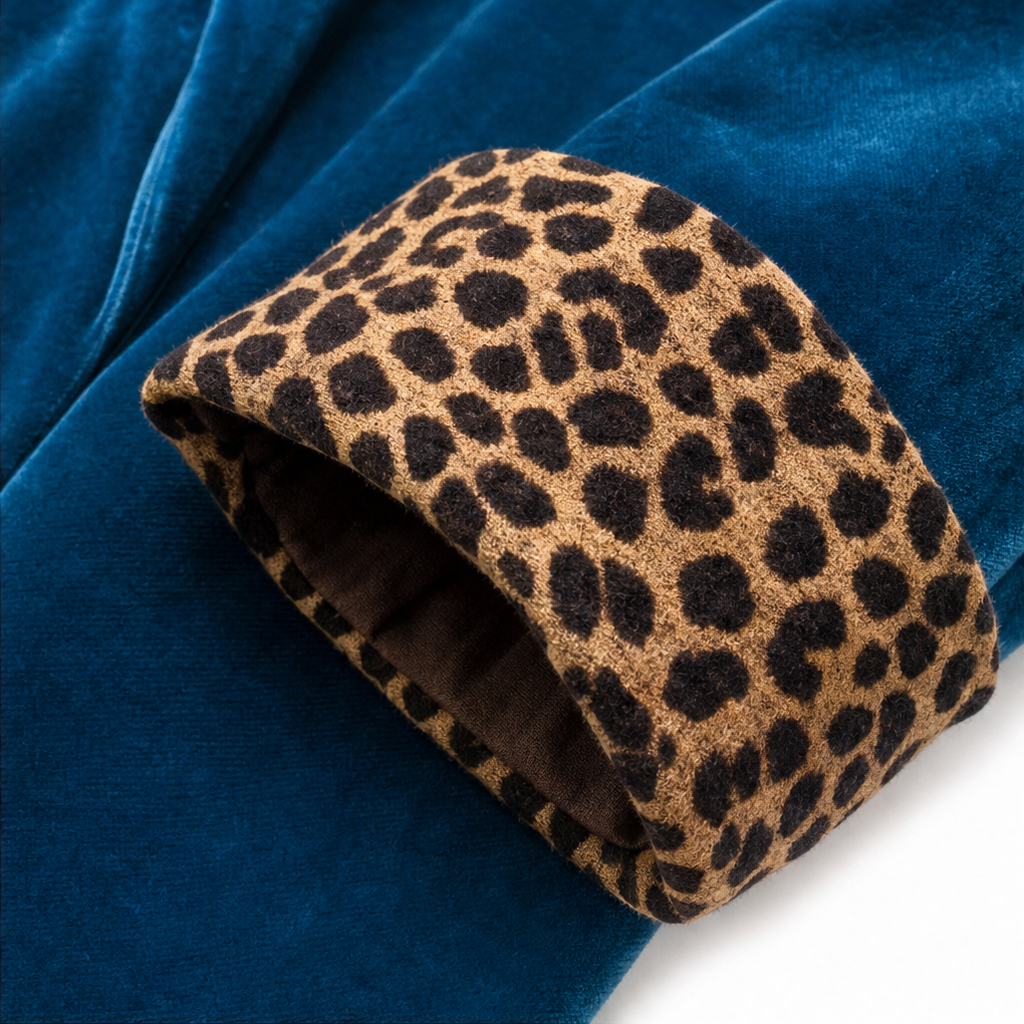 Velmora – Maksymalny Kappa z Aksamitem w Leopardmönster