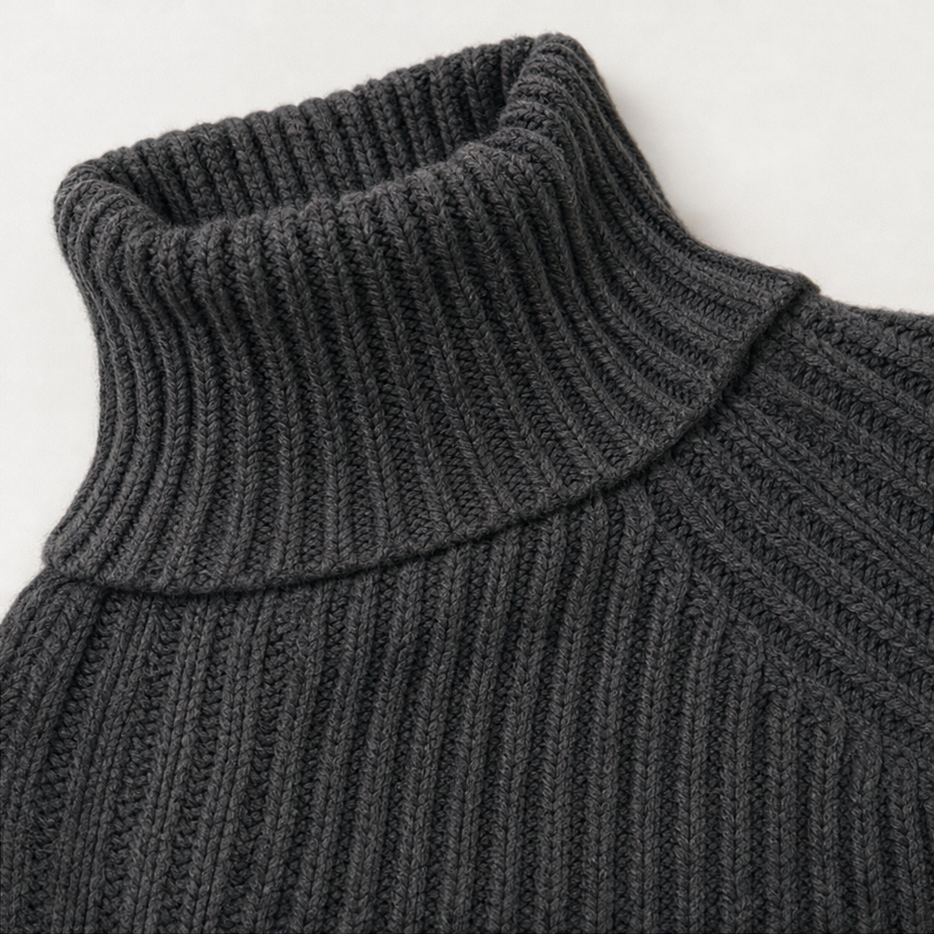 Cozyelle – Tröja Klänning z RęKaffemi Raglan i Hög Kołnierzem