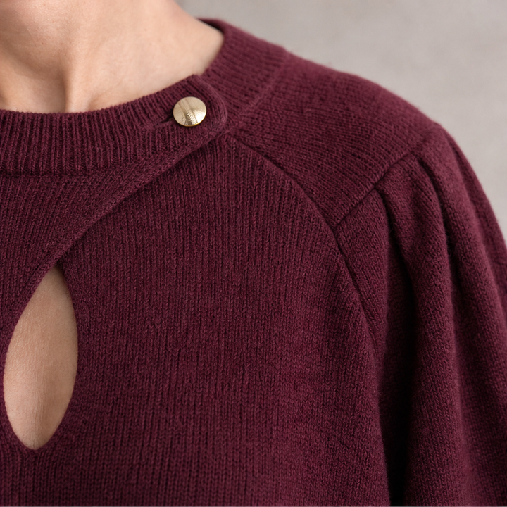 Wearbella – Tröja z wycięciem i form av łzy i ręKaffemi lampionowymi