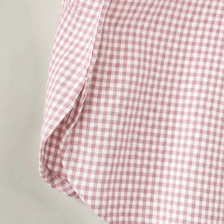 Fauxbourg – Skjorta w kratę w stilu retro z luźnym krojem i guzikiem