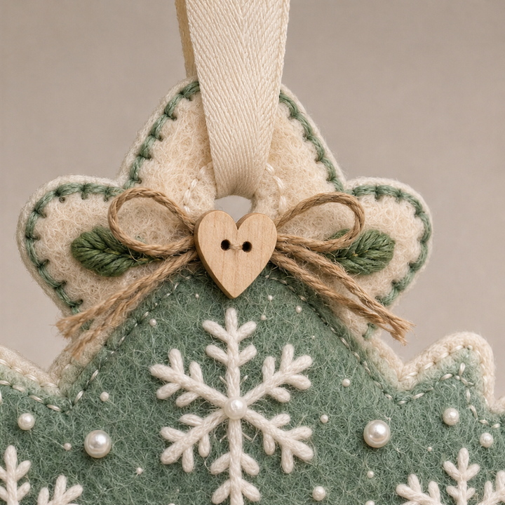 Heartfelt – Warstwowy filcowy ornament "Dziękuję"