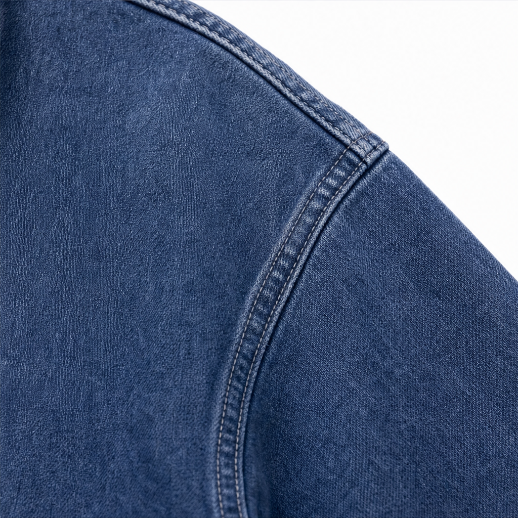 Denim Ease – Przeciętny, Przeciętny Kaptur w Stilu Dżinsowym