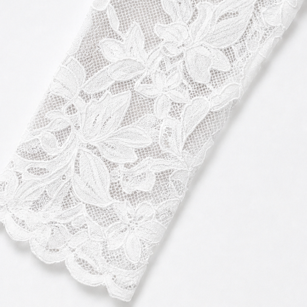 Lace &amp; Poise – Klänning żakardowa z koronkowym panelem