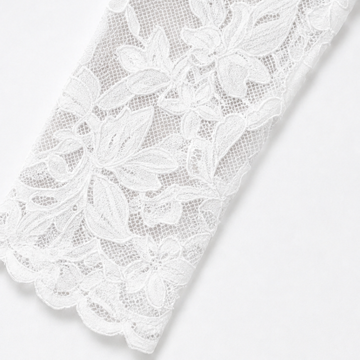 Lace &amp; Poise – Klänning żakardowa z koronkowym panelem
