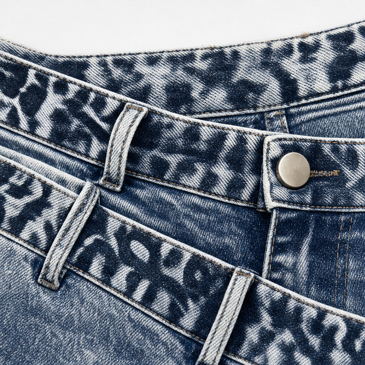 Wearlyn – Asymetryczne jeans z vida ben i wiązaniem w midja