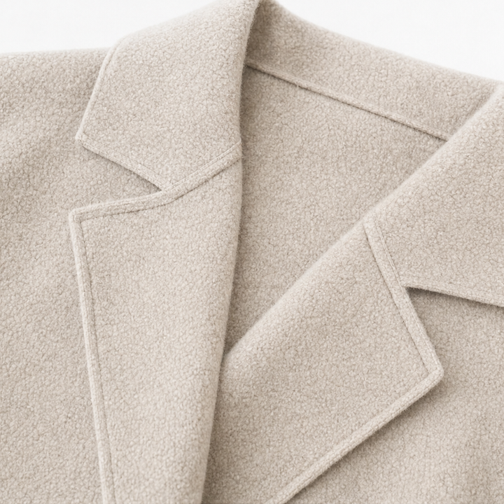 Draperie – Lång kappa z ull z otwartym przodem