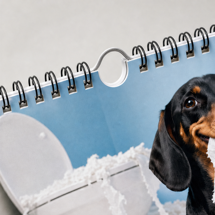 Dapper Dachshunds – Śmieszny kalendarz vägg z dachshundami