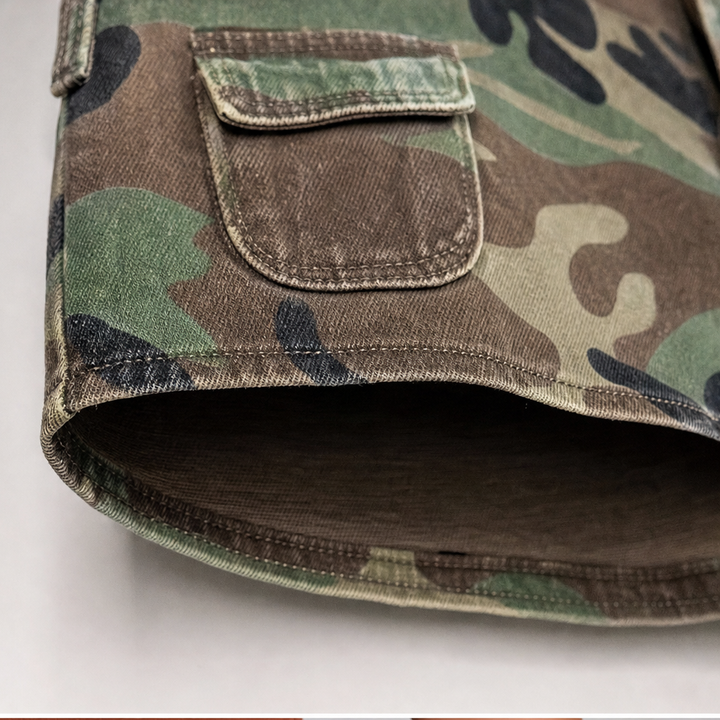 Camo Muse – Retro Kamuflażowe Jeansy z Vida ben
