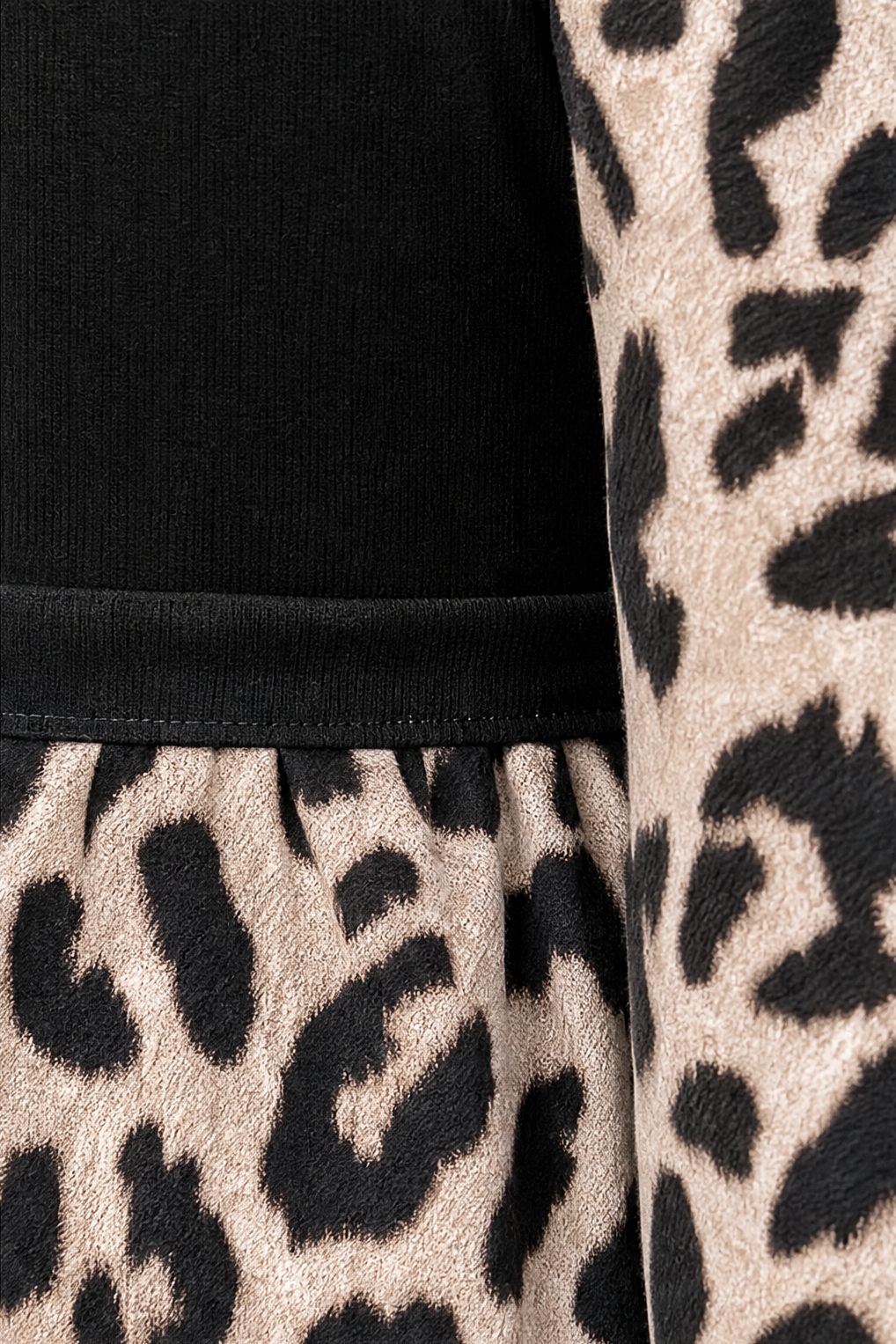 Wearbella – Blus Peplum w Färgowe Bloki z Wzorem Lamparta
