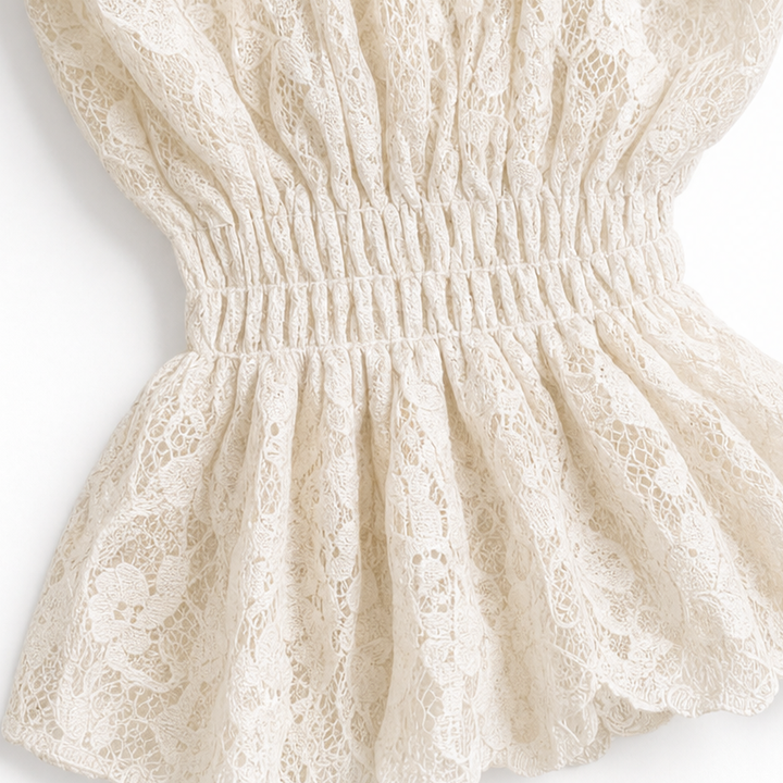 Wearbella – Blommig Blus z Spets på Framsida