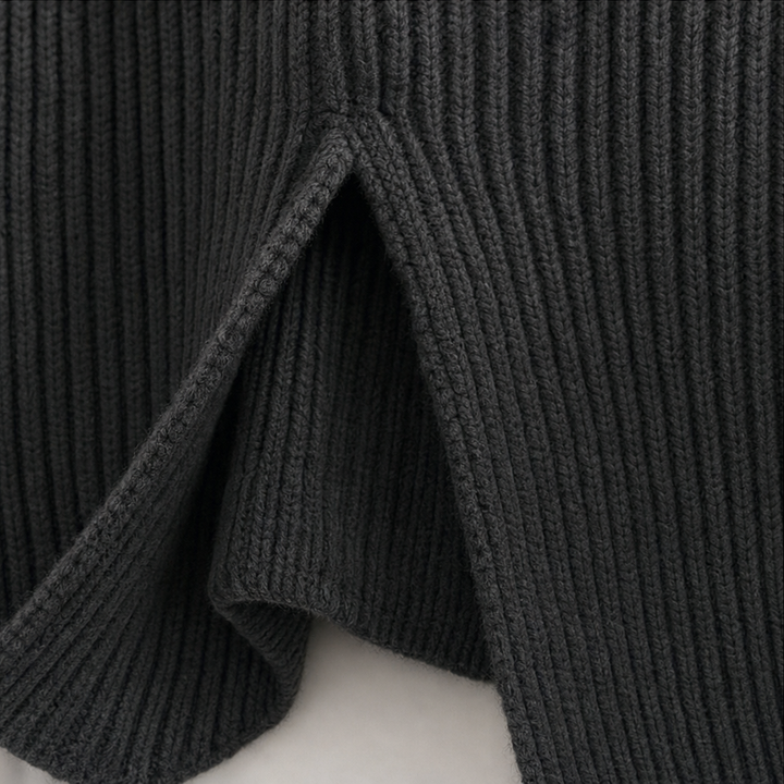 Cozyelle – Tröja Klänning z RęKaffemi Raglan i Hög Kołnierzem