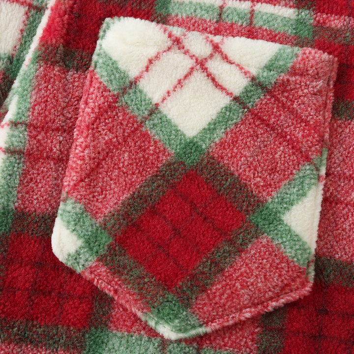 Coziveigh – Przestronny Fleece Plaid Shacket