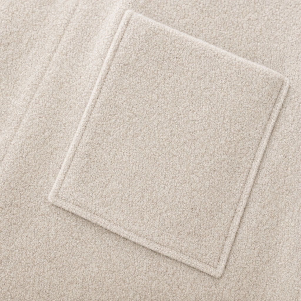 Draperie – Lång kappa z ull z otwartym przodem