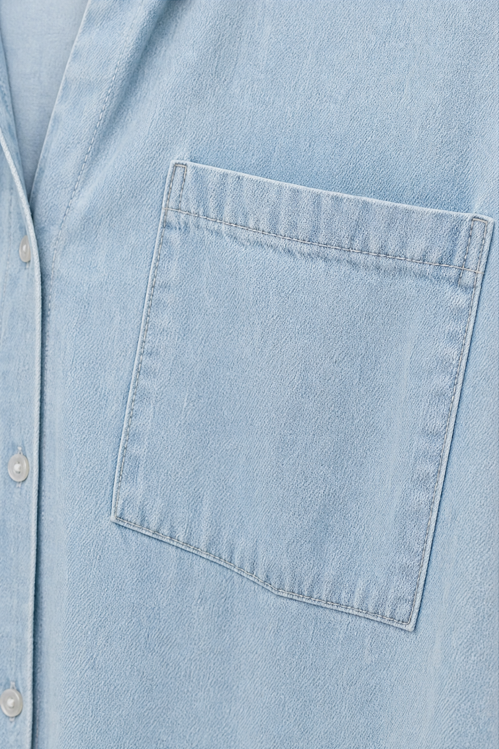 Wearbella – Przesadnie Stor, Mjuk Skjorta z Dżinsu Chambray