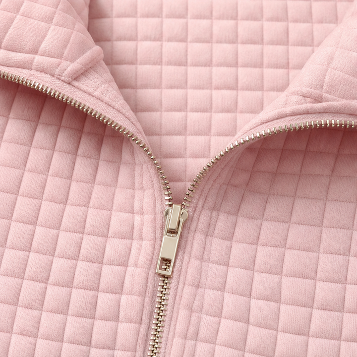 Wearbella – Tröja z pikowanym kołnierzem på dragkedja