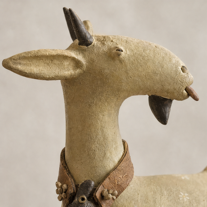 Meadowbrook – Set Figury Kozłów z Rustykalnej, Postarzanej Żywicy
