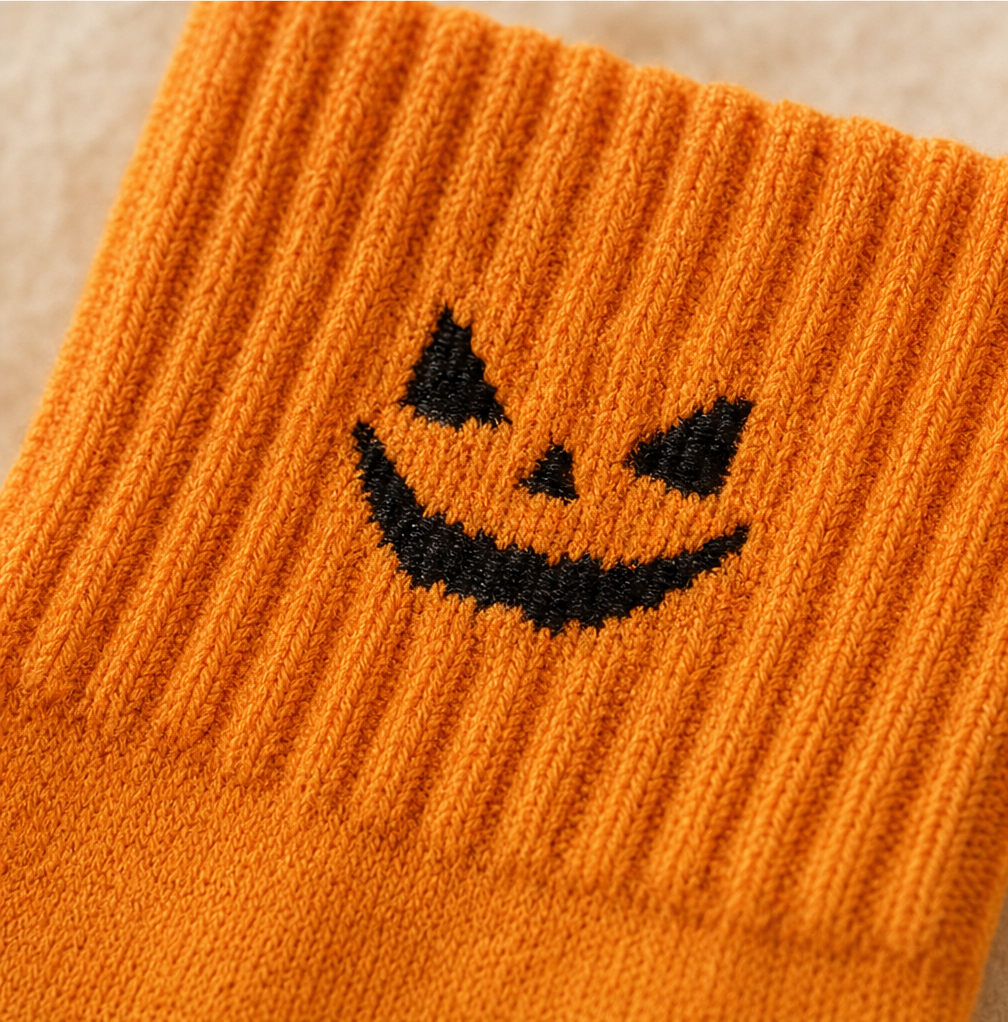 Cuffette – Haftowane Skarpetki på Halloween z Antypoślizgową Wstawką