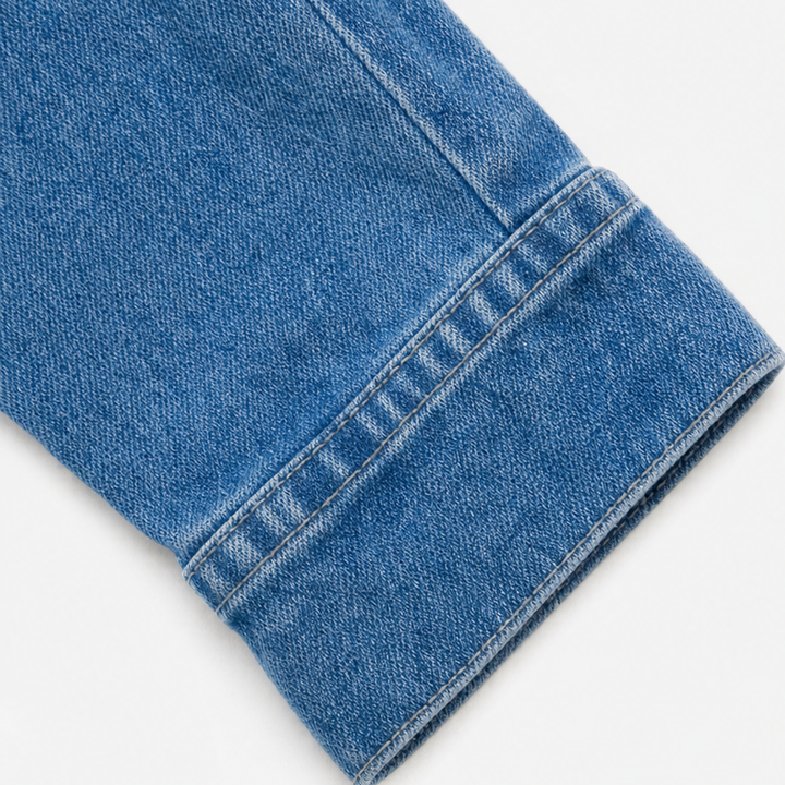 Denimelle – Tunika z denimu z mjuk praniem i ręKaffemi typu batwing
