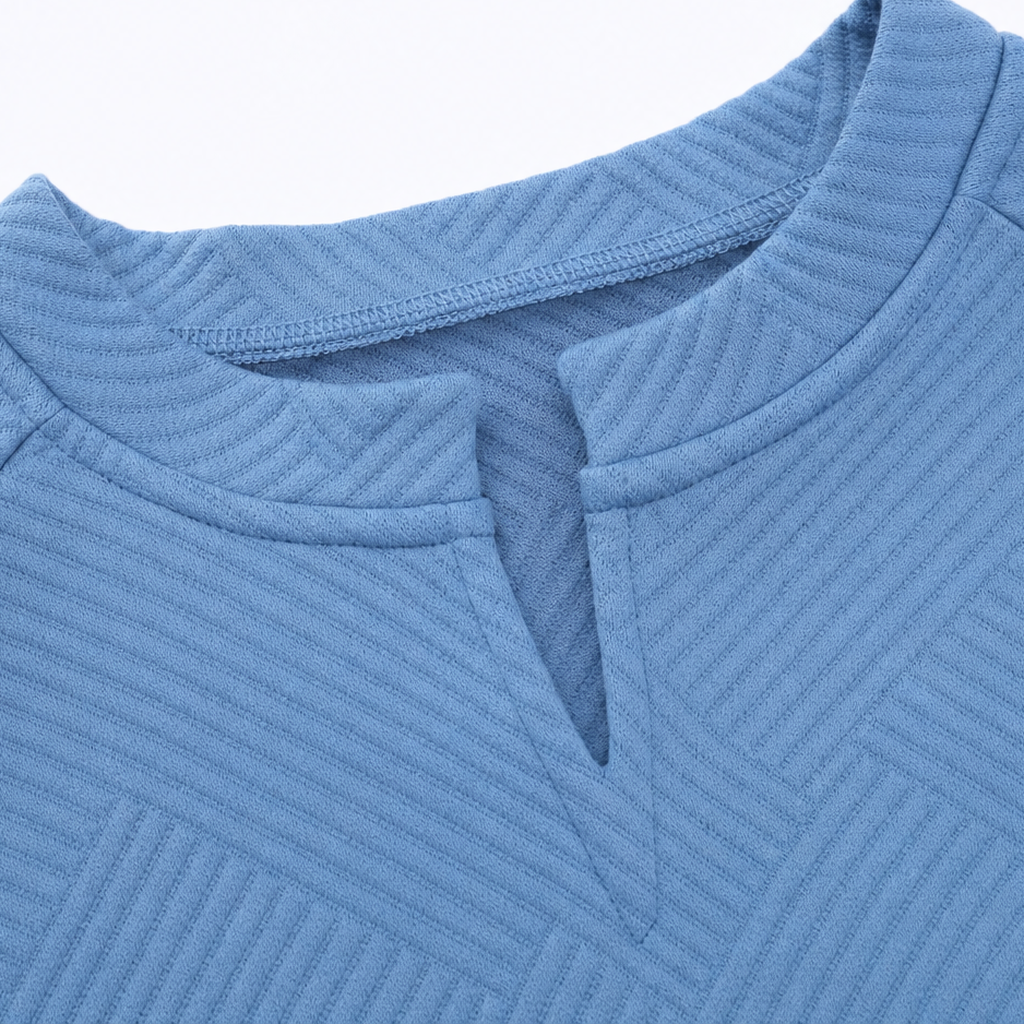 Stria – Tröja z urringning w v-ringning w band Jacquard