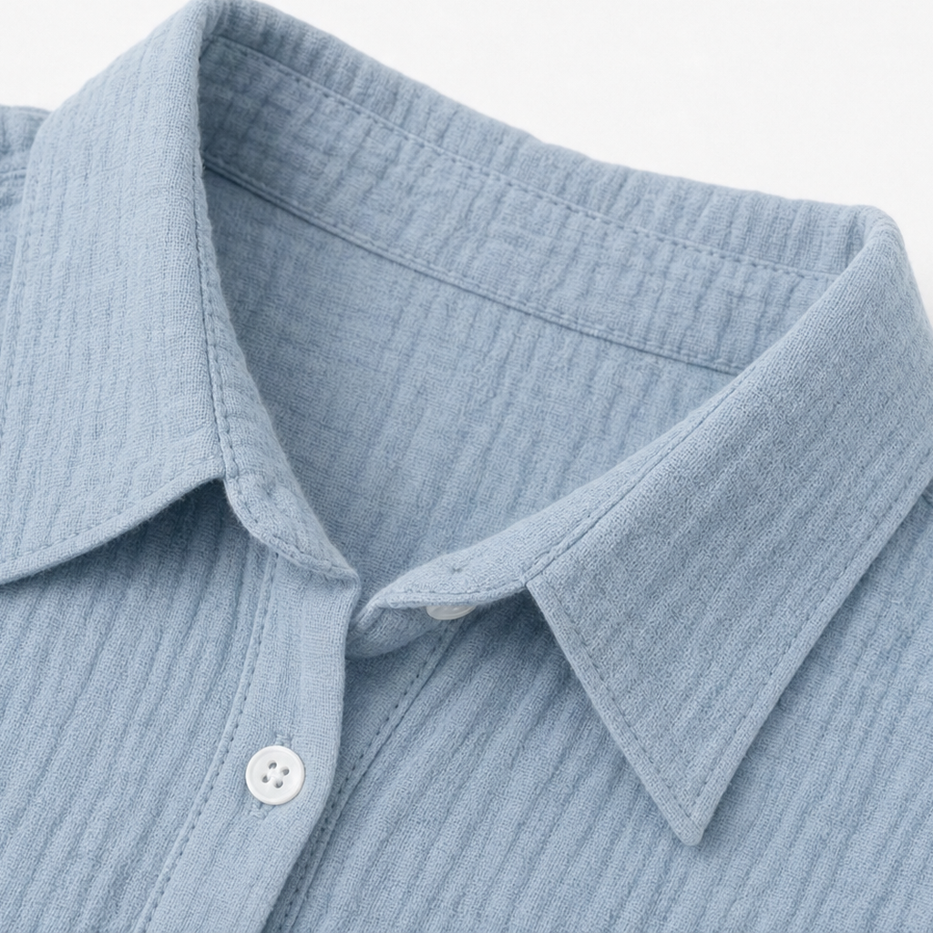 Wearbella – Blus z knappar z materialu crinkle-crepe