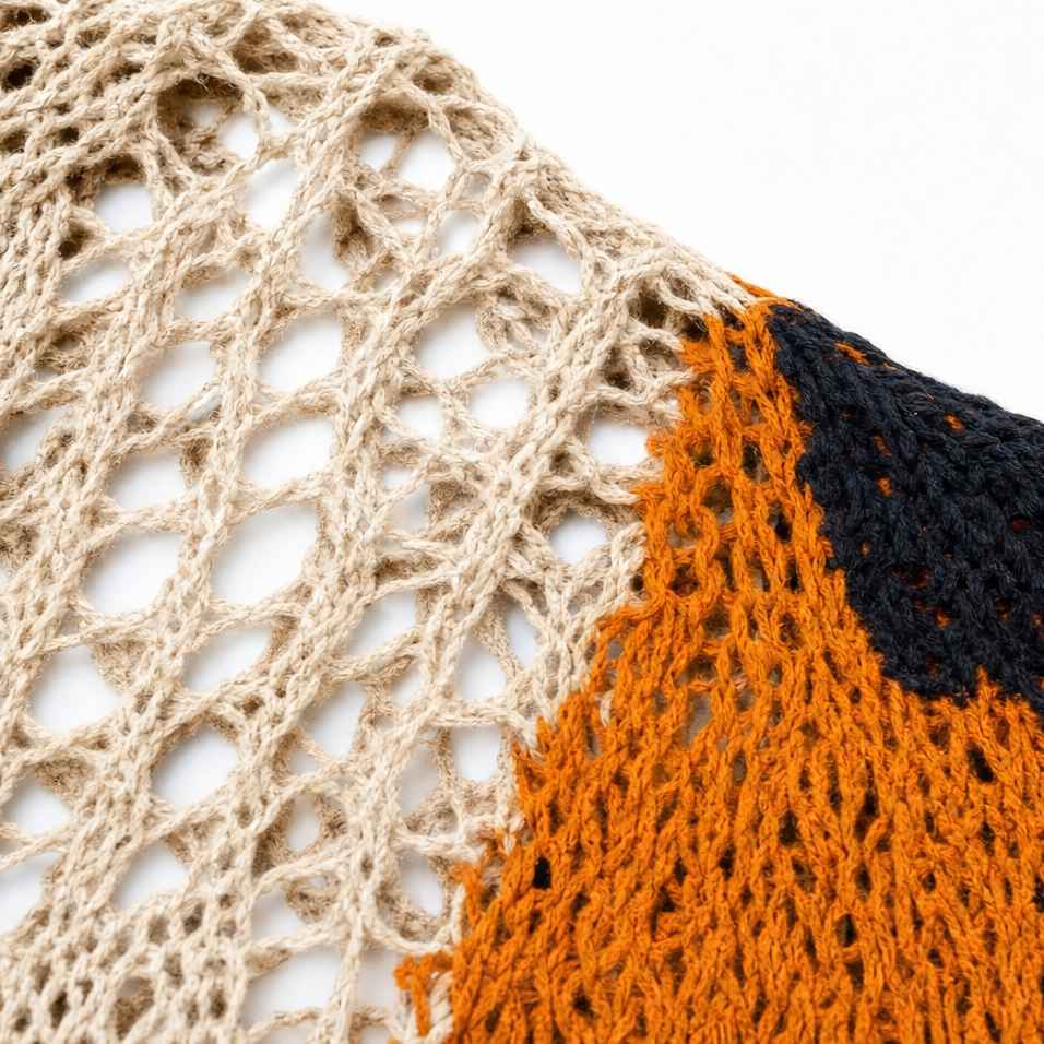 Harvestknit – Tröja z intarsjami w dynie i nietoperze